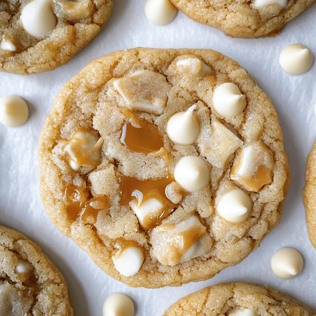 Chewy Salted Caramel White Chocolate Cookies to Savor