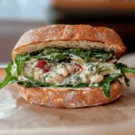 Spinach Artichoke White Bean Sandwich