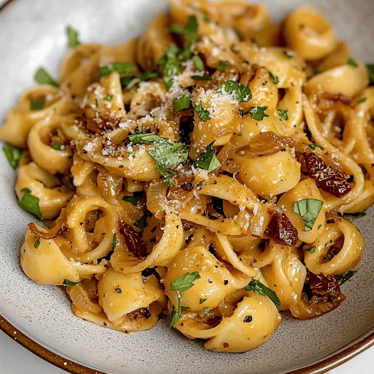 Savor the Comfort of Vegan Caramelized Onion Pasta Tonight