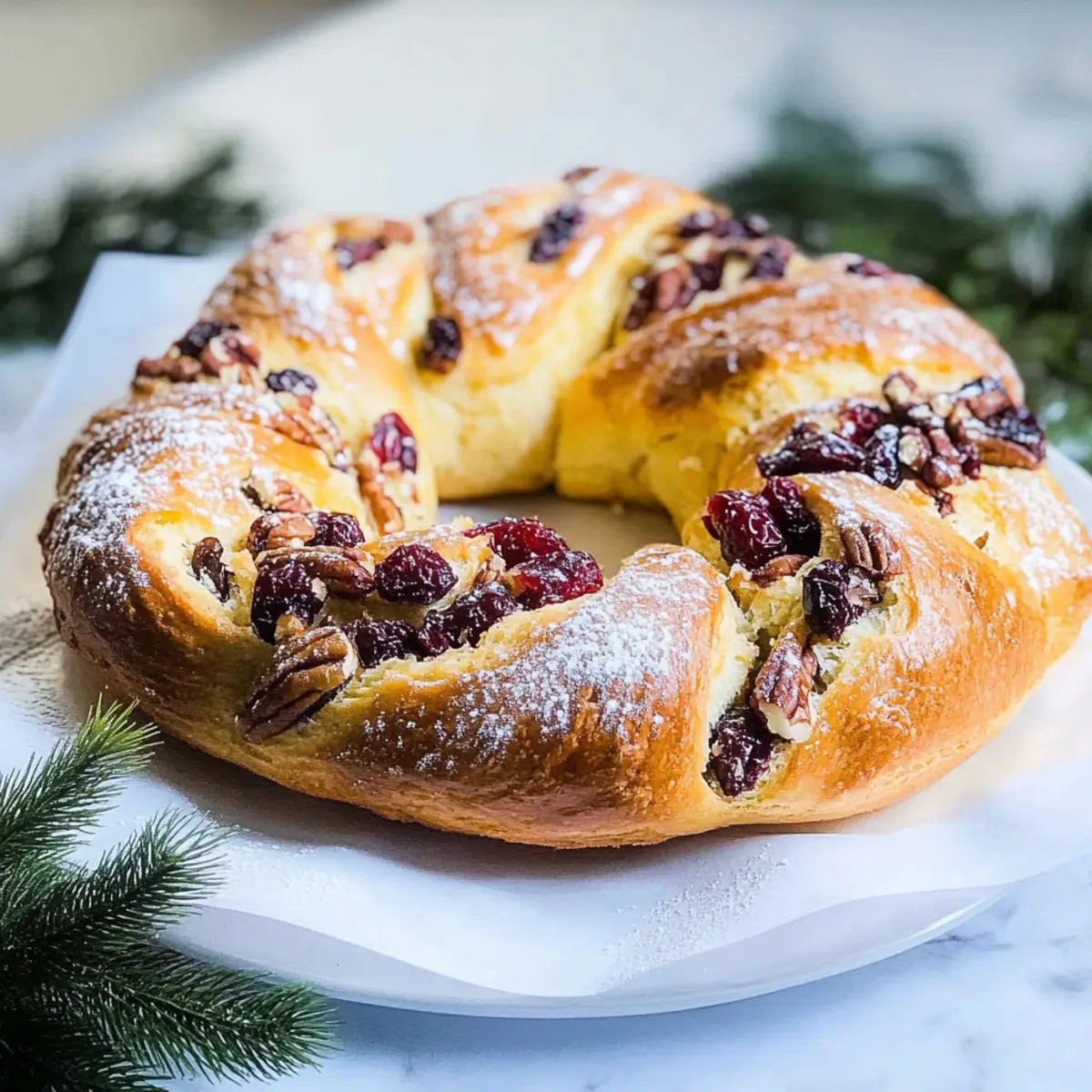 Crispy Couronne with Cranberries and Pecans for Cozy Mornings