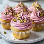 Rose and Pistachio Cupcakes