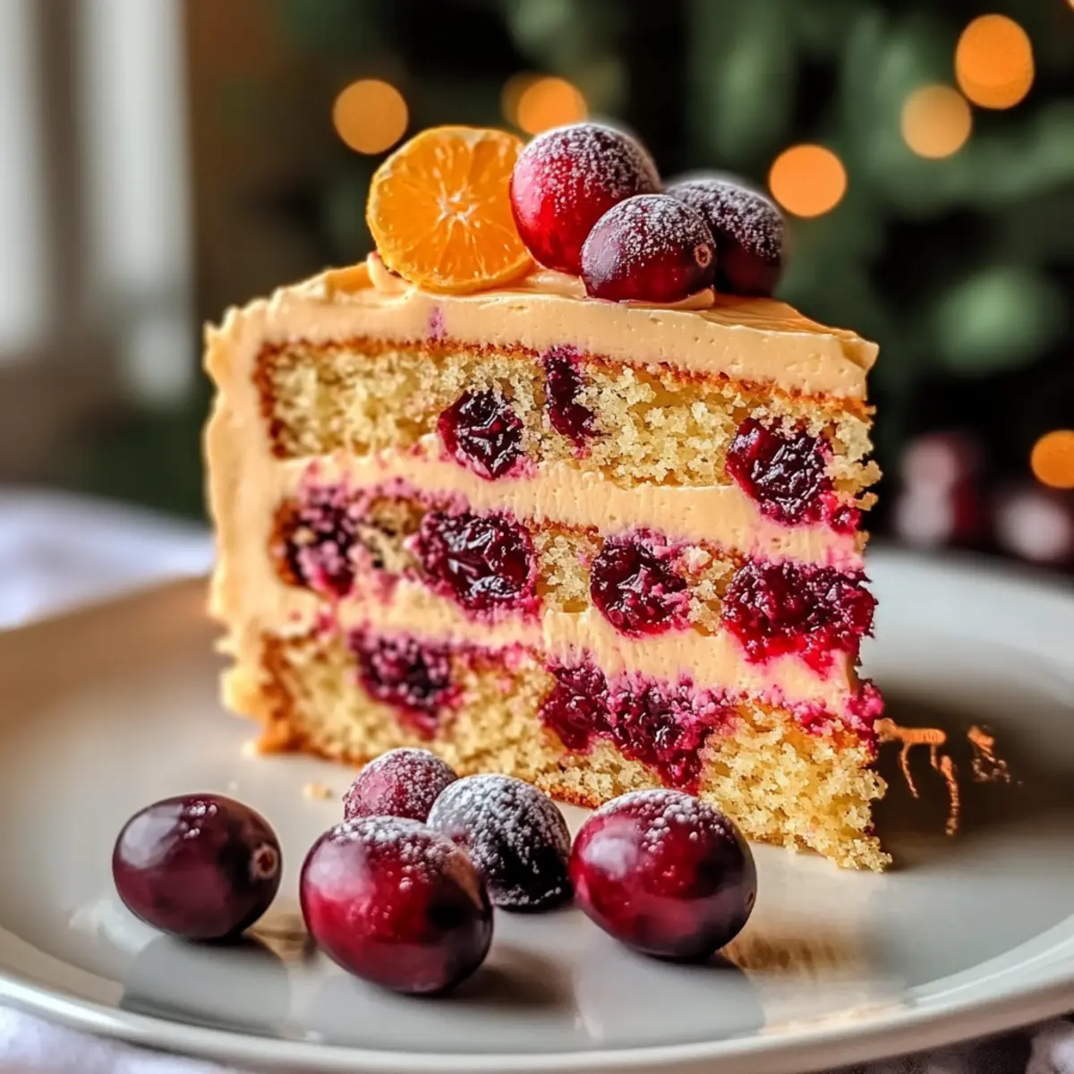 Cranberry Orange Layer Cake with Citrus Buttercream Bliss