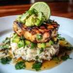 Honey Lime Chicken & Avocado Rice Stack