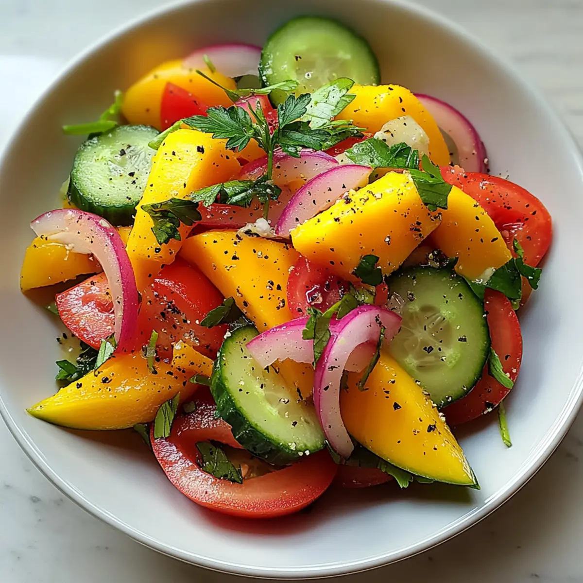 Mango Salad with Lime Dressing: A Refreshing Summer Delight