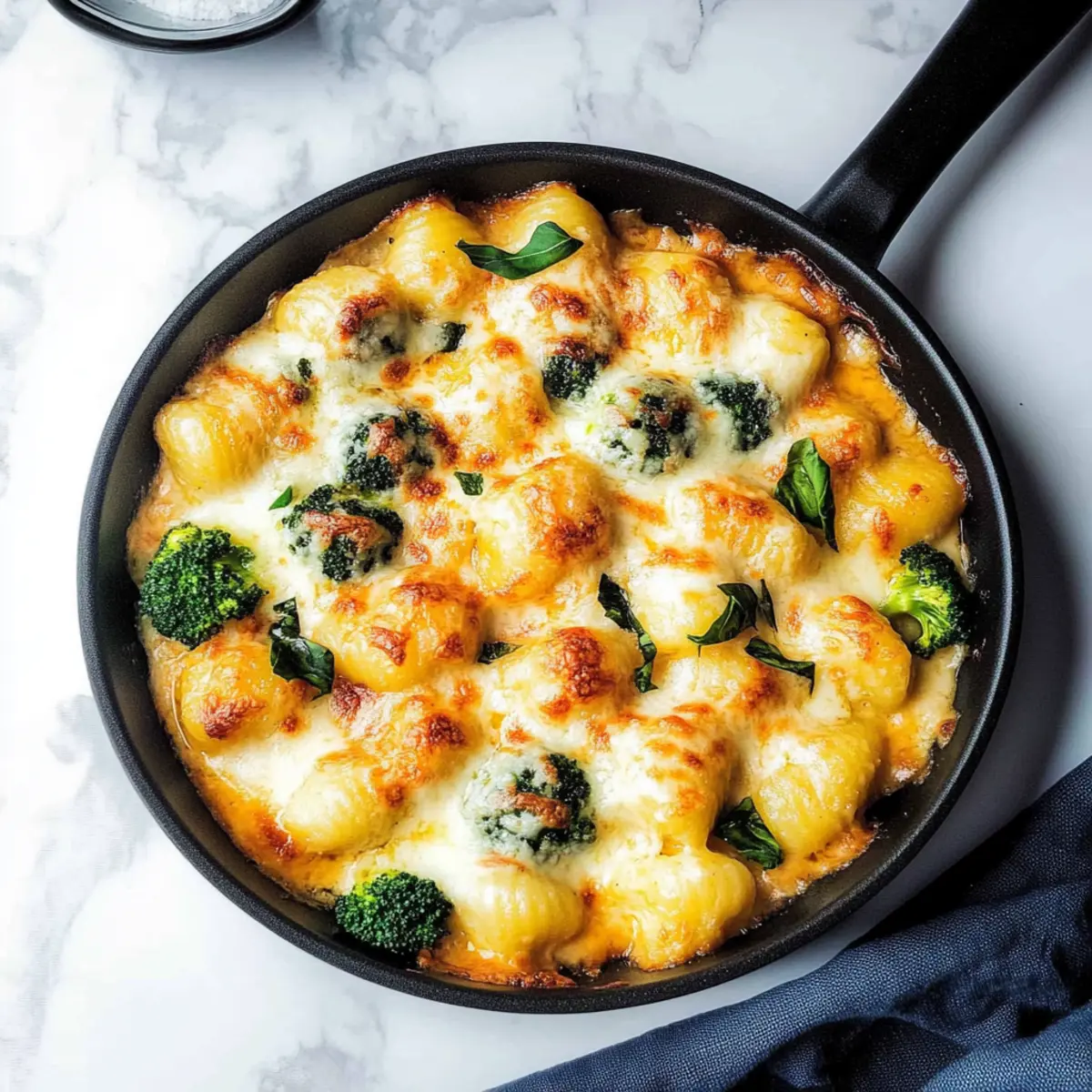 One Pan Broccoli Gnocchi for a Cozy, Creamy Dinner Experience