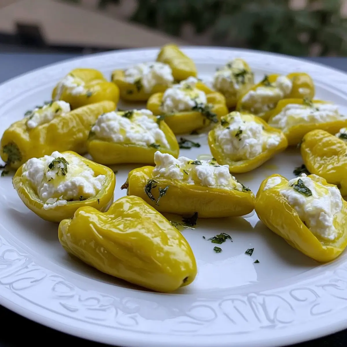 Herbed Goat Cheese Stuffed Peperoncini for Effortless Entertaining