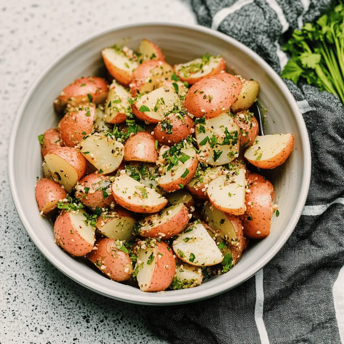 Delicious Italian Potato Salad: Light, Vegan, and Tangy