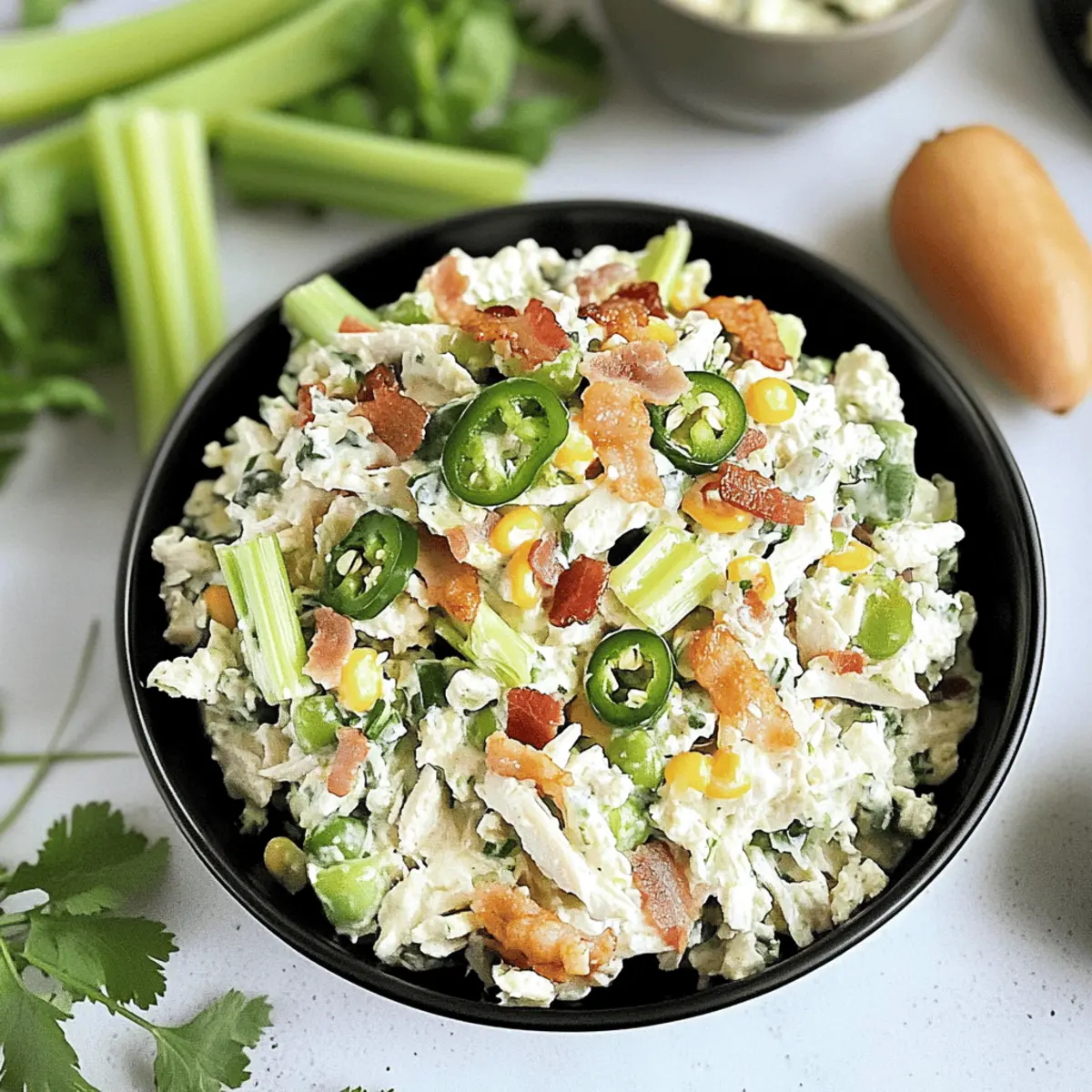 Taste the Heat: Keto Jalapeno Popper Cottage Cheese Chicken Salad