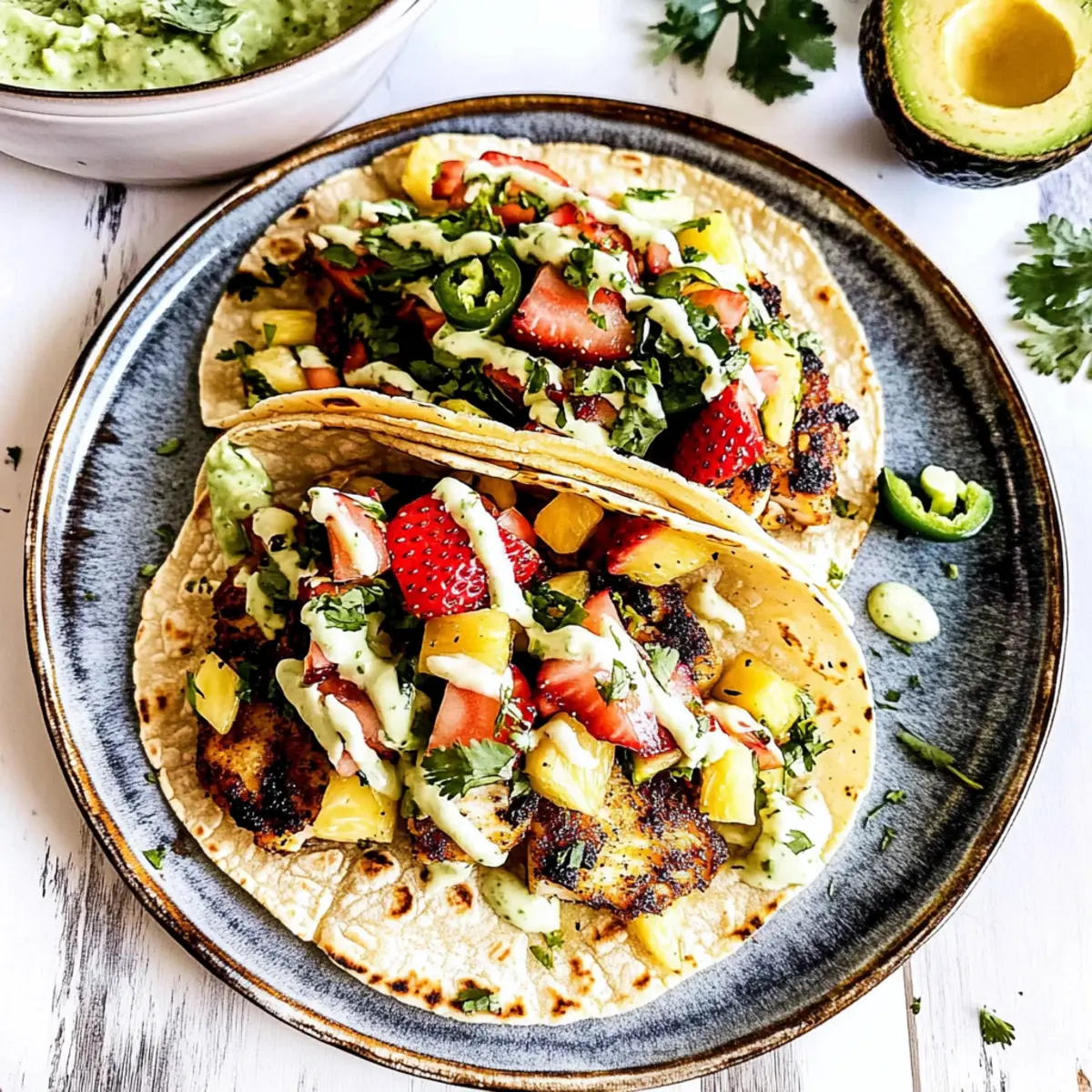 Mahi Mahi Fish Tacos with Tangy Strawberry Slaw Delight