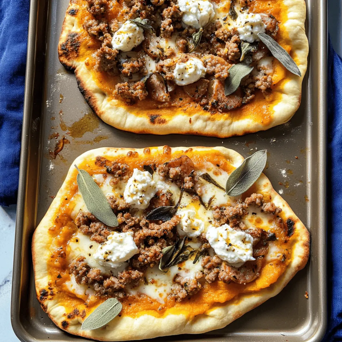 Delicious Naan Pizzas Loaded with Fall Flavors