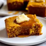 Pumpkin Cornbread with Cinnamon Honey Butter
