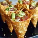 Sushi Wonton Cones