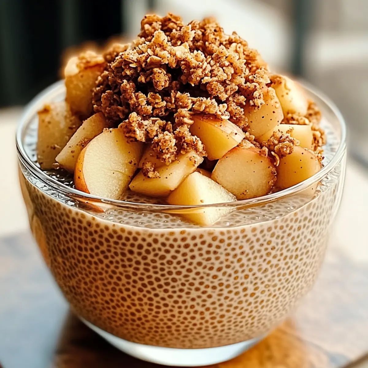 Delicious Apple Crumble Chia Pudding that Will Wow You