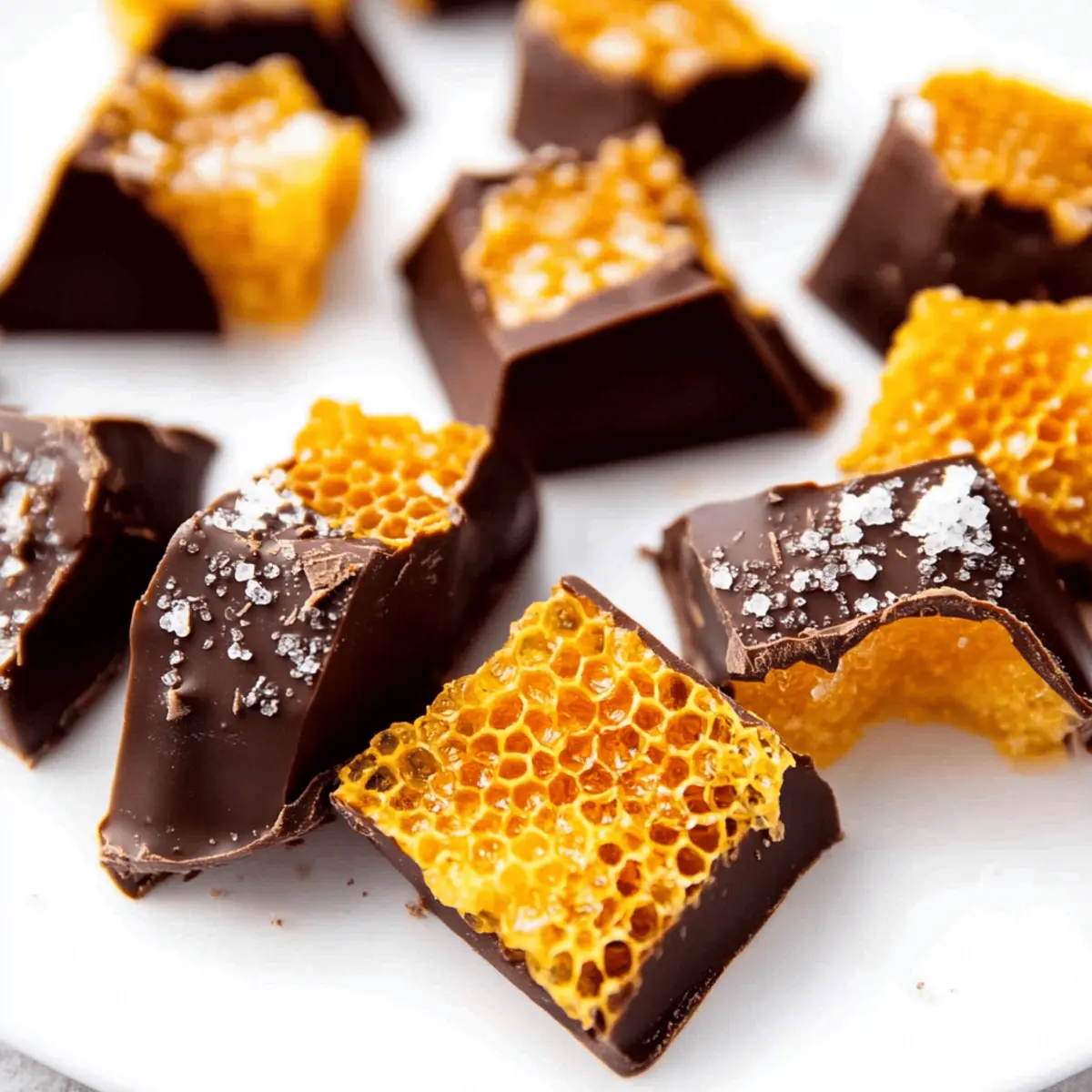 Irresistible Honeycomb Candy Coated in Dark Chocolate Delight