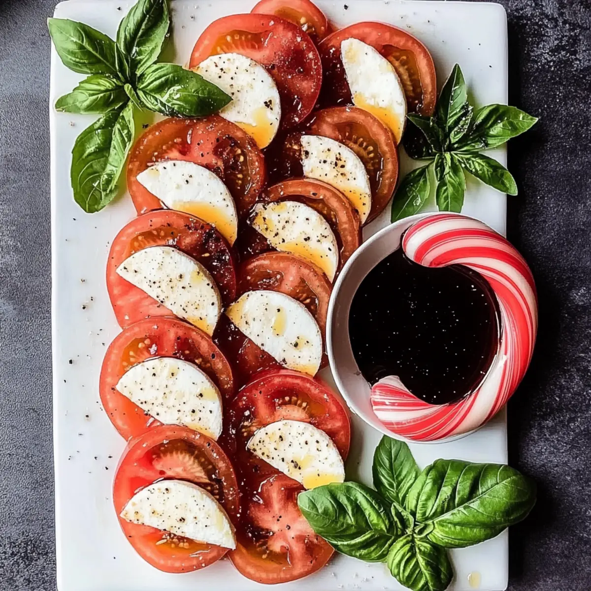 Candy Cane Caprese Board: A Festive Twist on Tradition