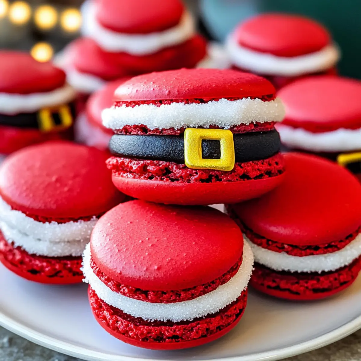 Sweet Santa Claus Macarons Perfect for Holiday Cheer