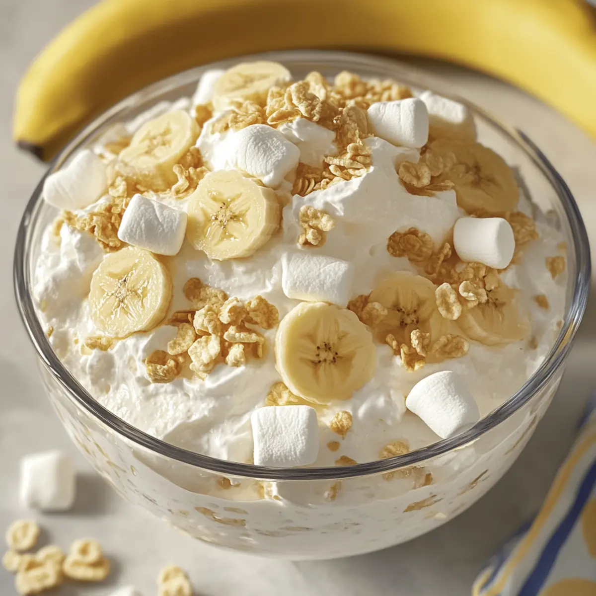 Light and Dreamy Banana Pudding Fluff Salad Recipe