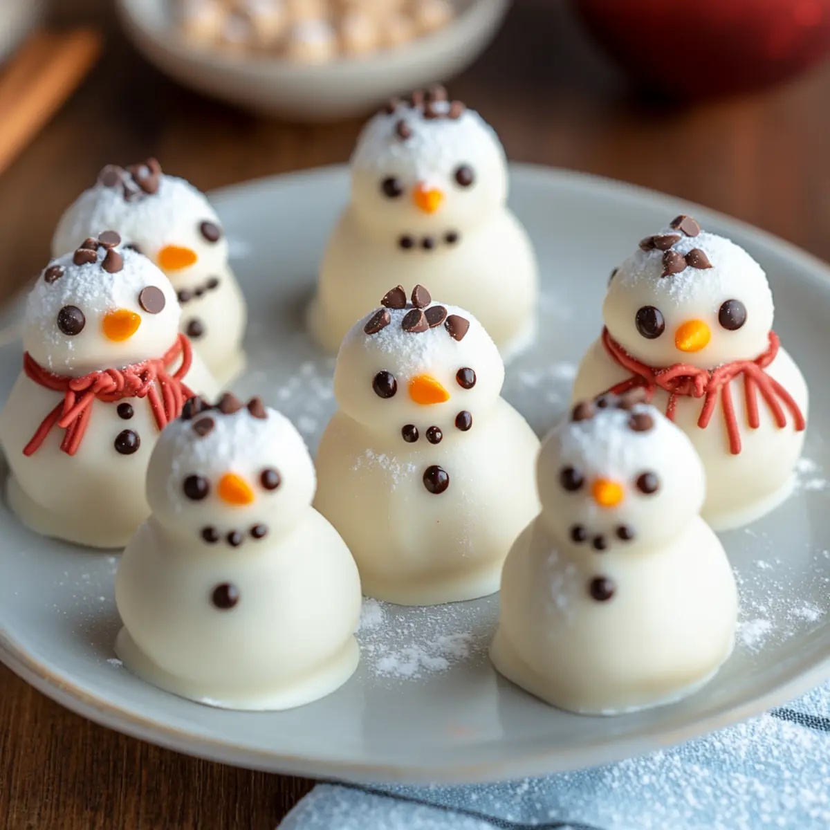 Mini Snowman Truffles: Easy No-Bake Holiday Fun!
