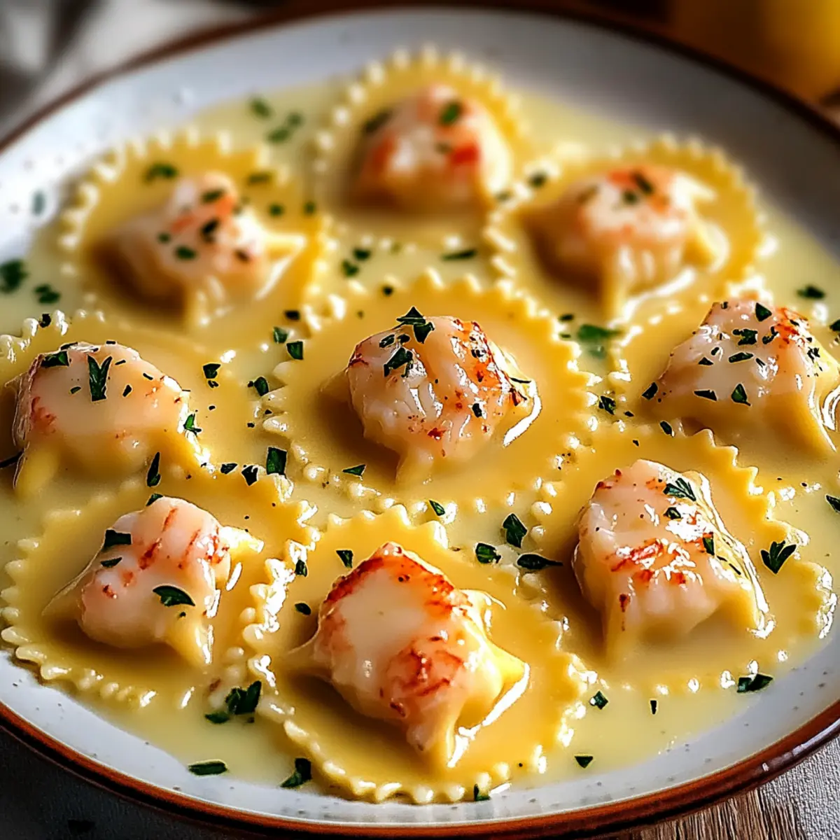 Lobster Ravioli in Lemon Butter Sauce for a Luxurious Dinner