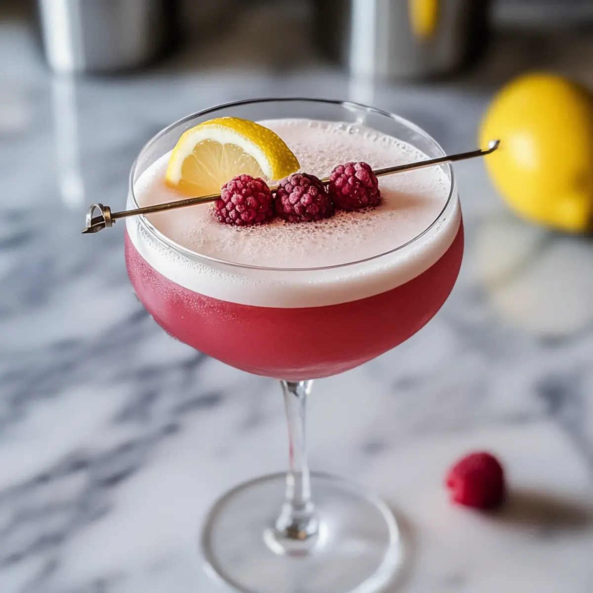 Raspberry Gin Sour: Effortless Elegance in Every Sip
