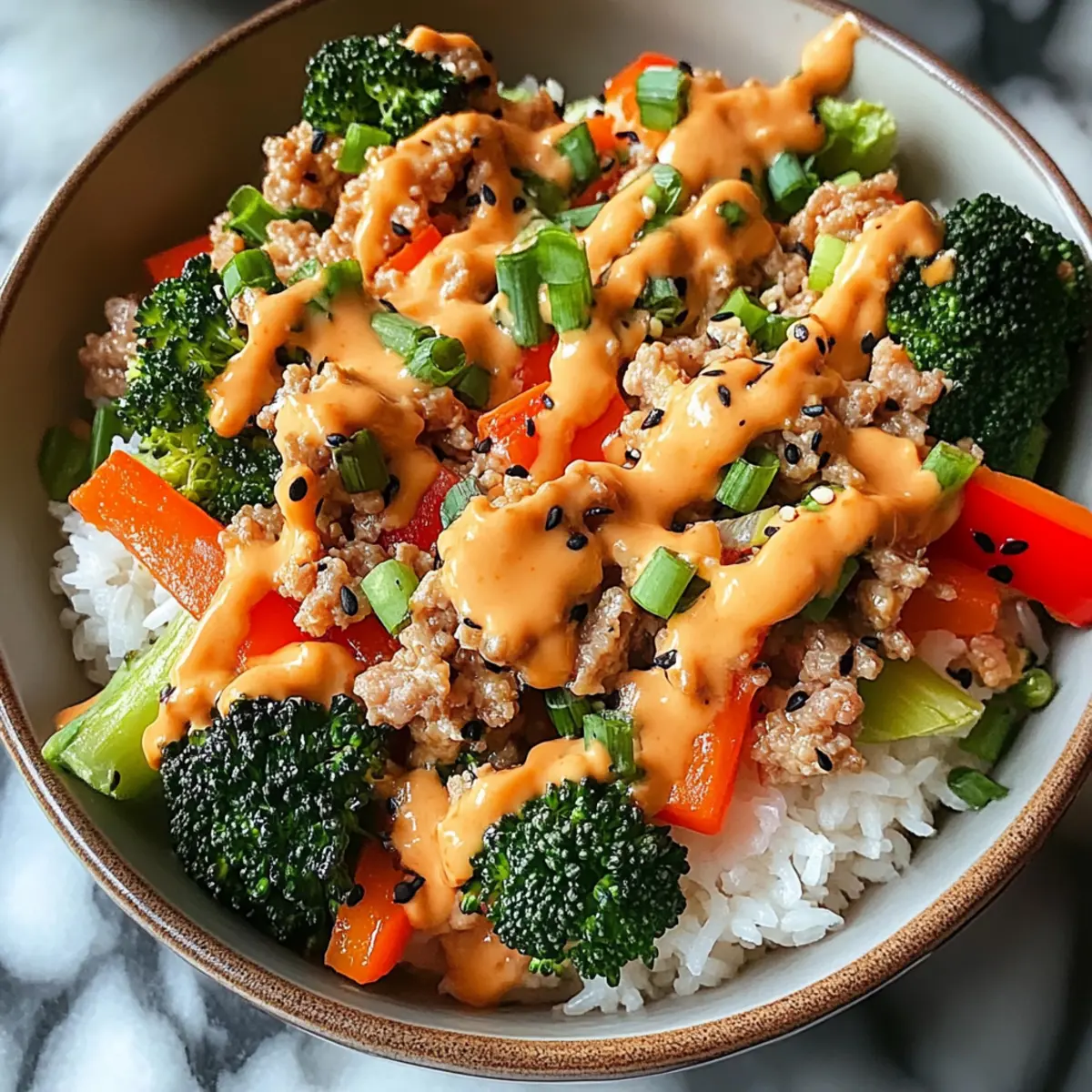 Bang Bang Ground Turkey Rice Bowls: Quick, Flavor-Packed Delight