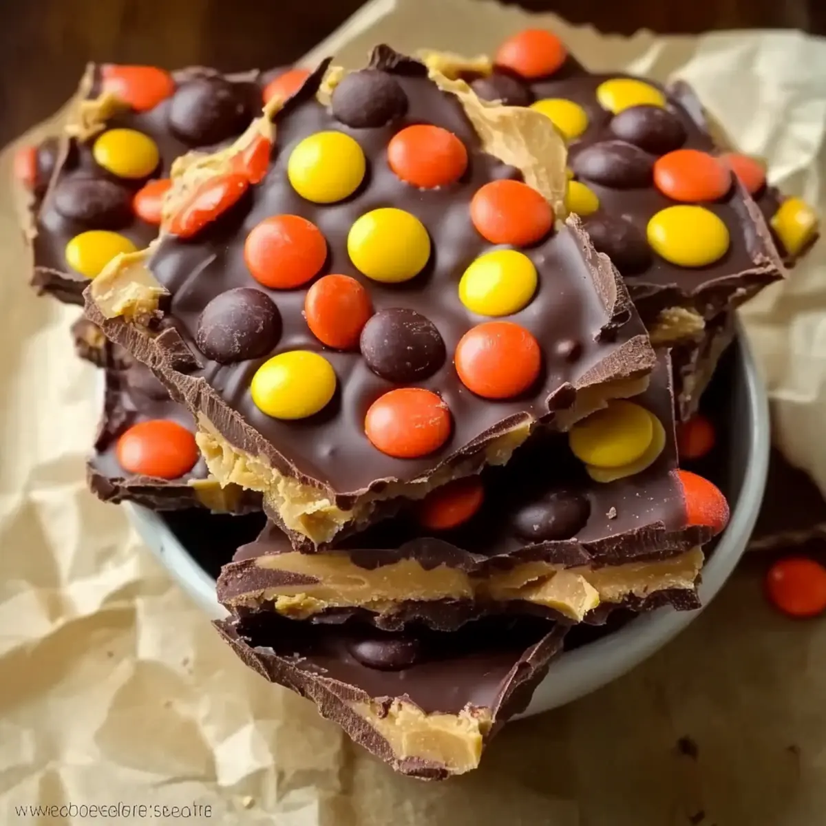 Loaded Reese’s Peanut Butter Cup Bark That Melts in Your Mouth