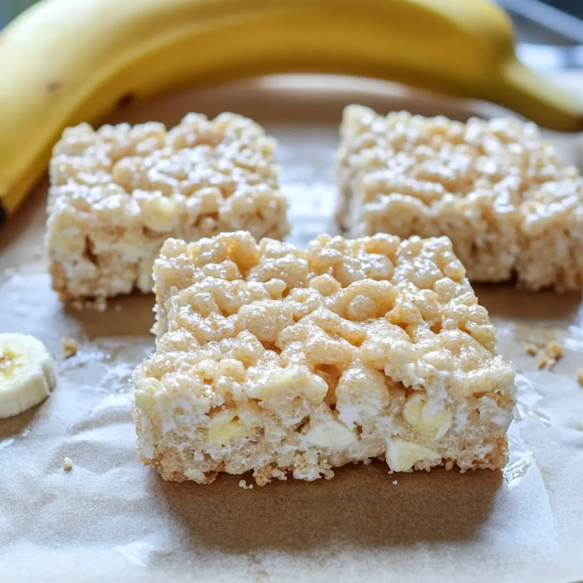 Banana Pudding Rice Krispie Treats for Sweet Nostalgic Cravings