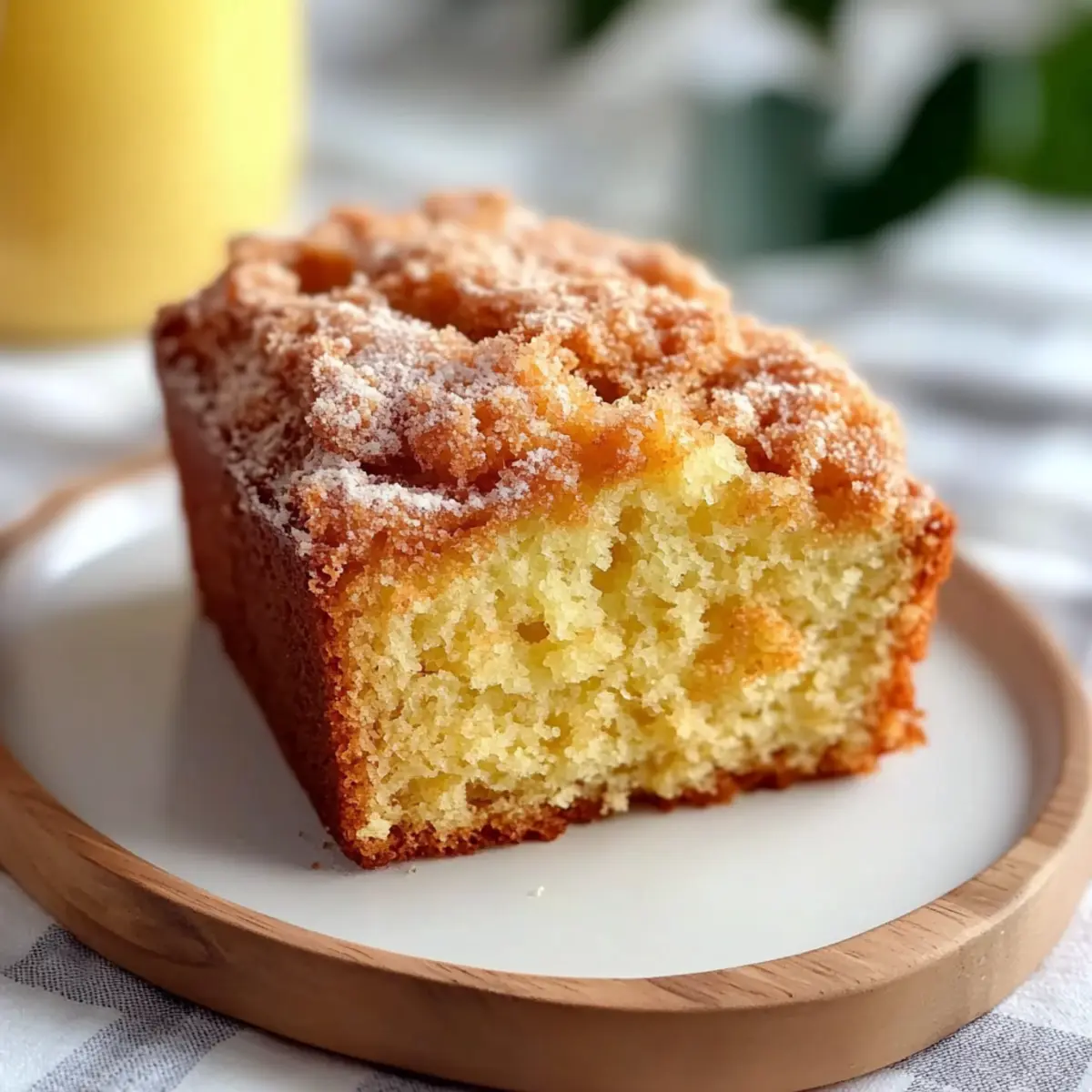 Irresistibly Moist Vanilla Eggnog Bread with Crumb Topping