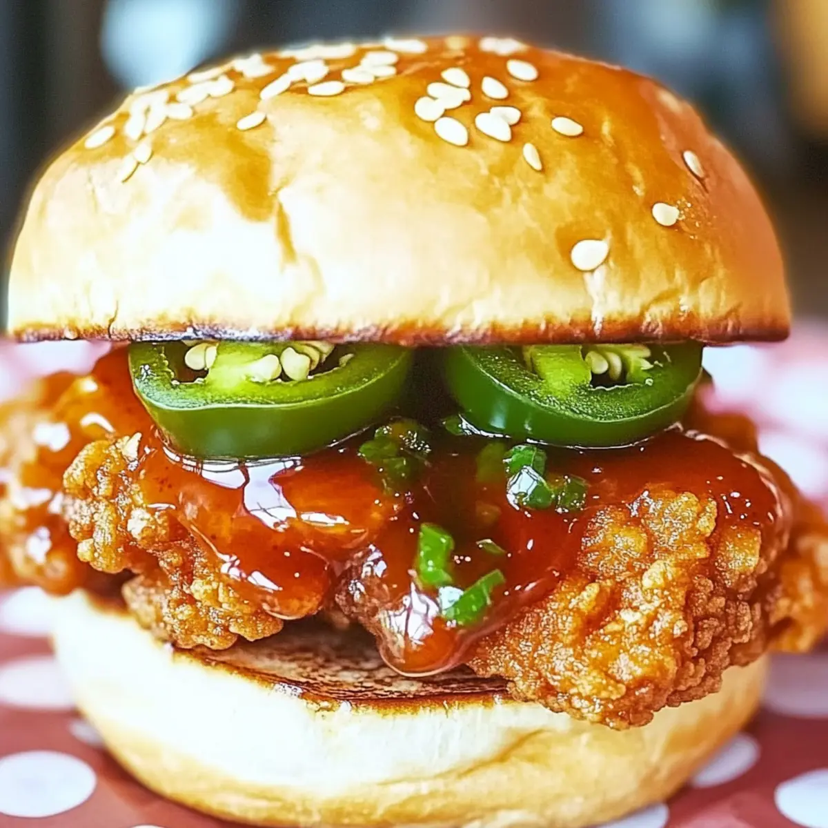 Jalapeño Honey Drenched Crispy Fried Chicken Sandwich Bliss