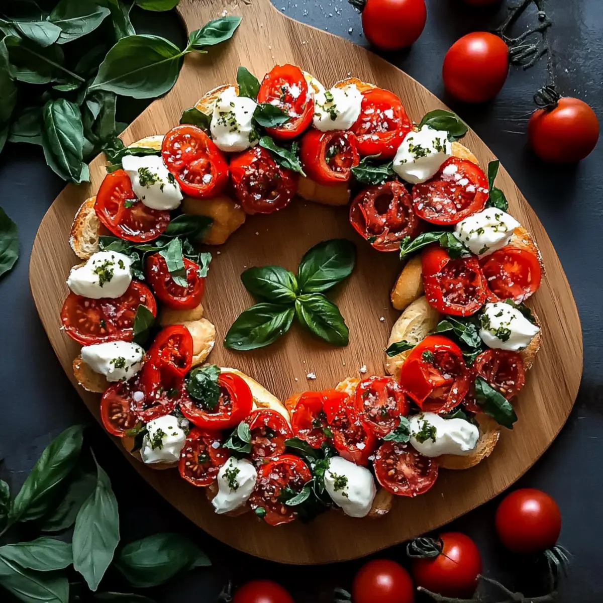 Festive Christmas Bruschetta Wreath to Impress Your Guests