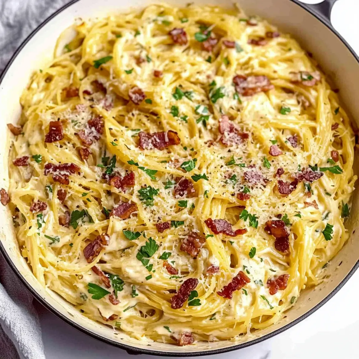 Creamy Spaghetti Squash Carbonara for Guilt-Free Comfort