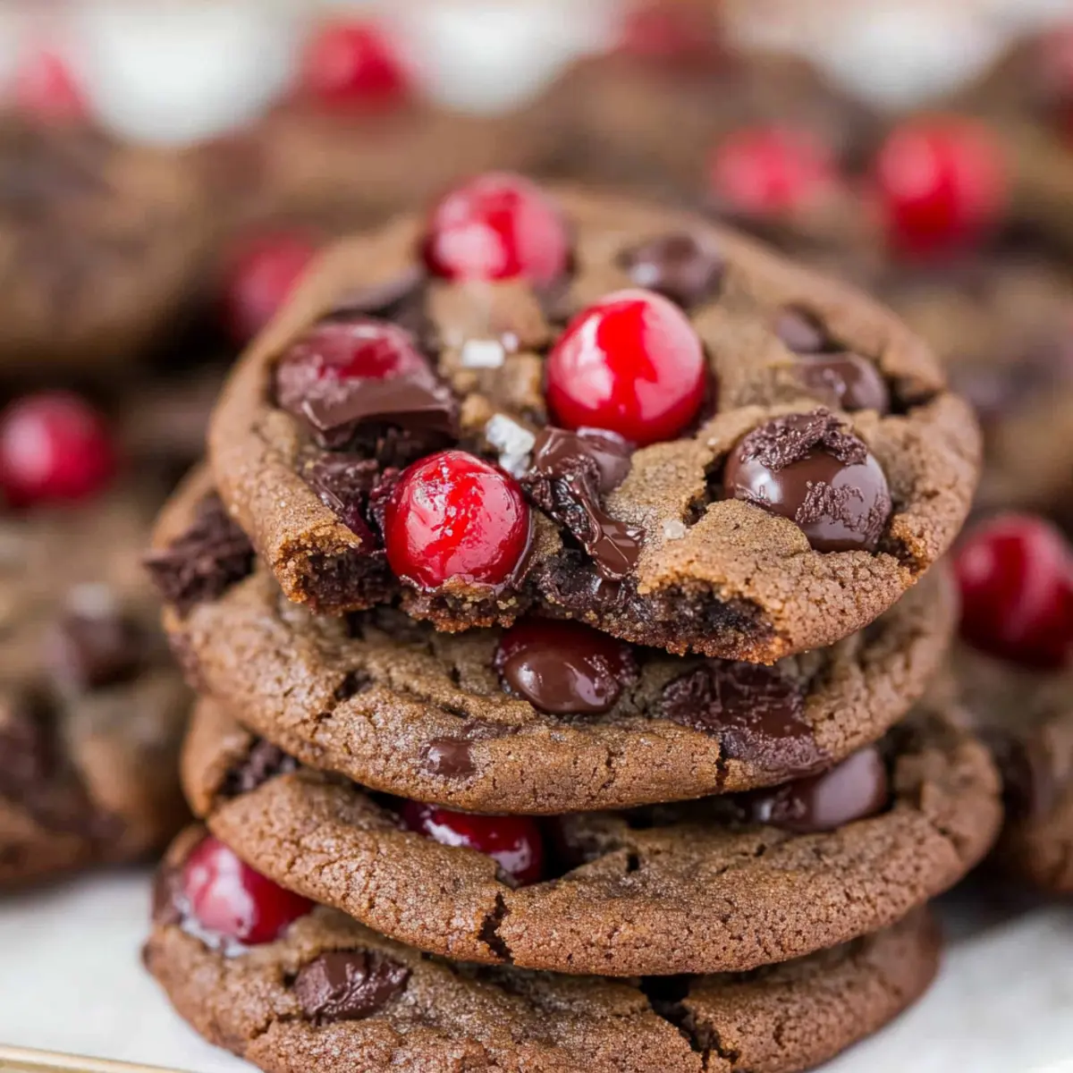 Indulge in Soft Chewy Black Forest Cookies with Cherries