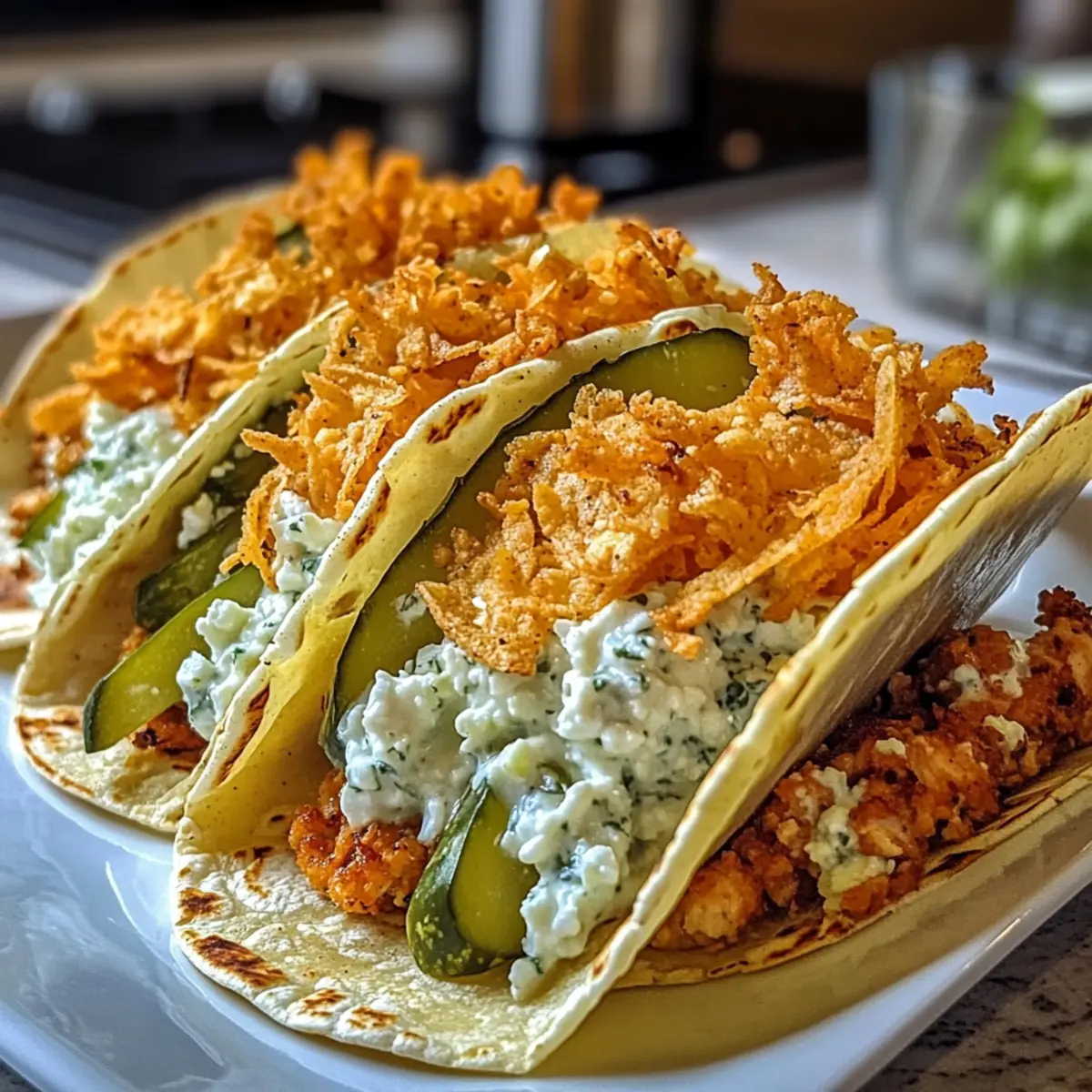Dill Pickle Ranch Smash Chicken Tacos You’ll Crave Tonight