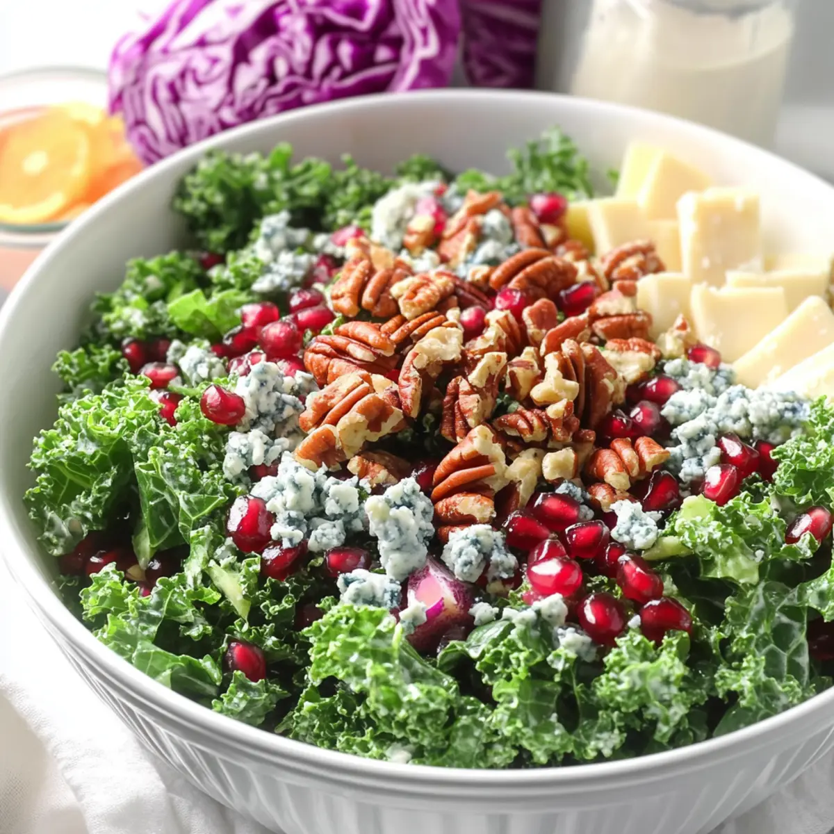 Delightful Winter Pomegranate Salad with Tangy Vinaigrette