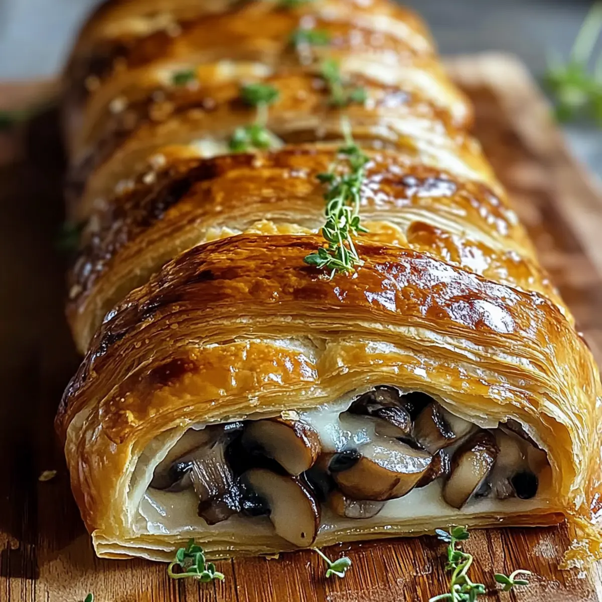 Mushroom & Gruyère Puff Pastry Braid: Flaky Comfort Awaits