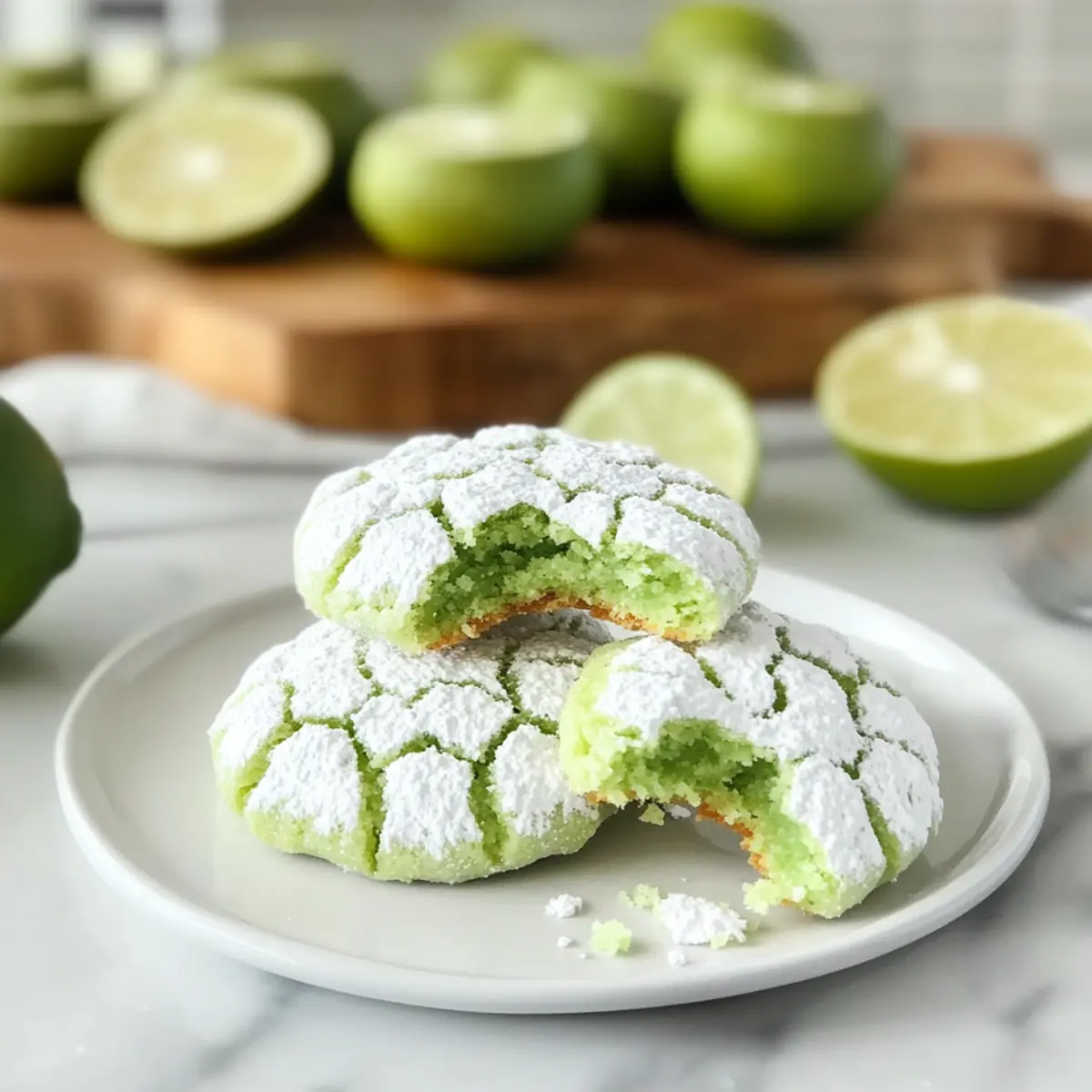 Zesty Lime Crinkle Cookies That Burst with Flavor