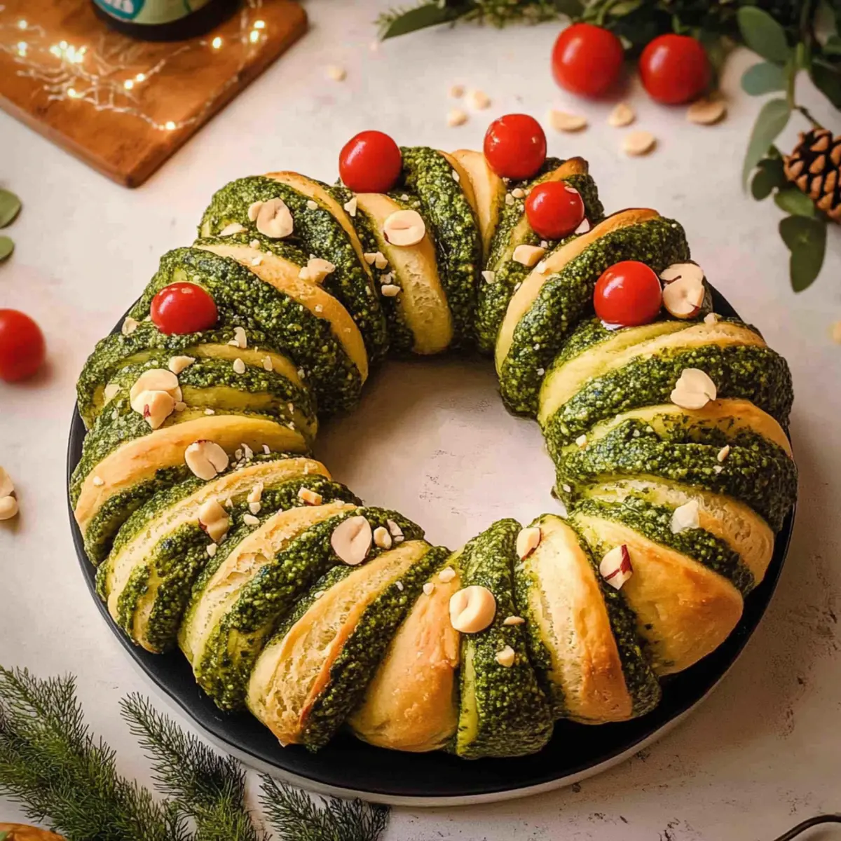 Vegan Pesto Bread Wreath: Your Show-Stopping Holiday Treat