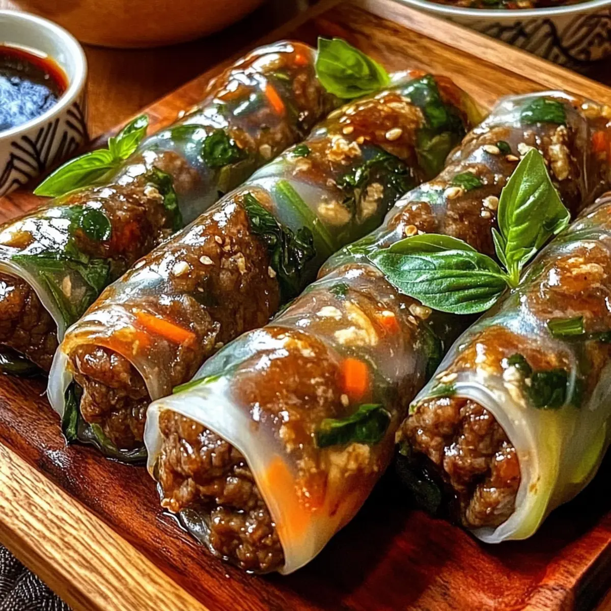 Thai Basil Beef Rolls: Fresh, Quick & Full of Flavor!
