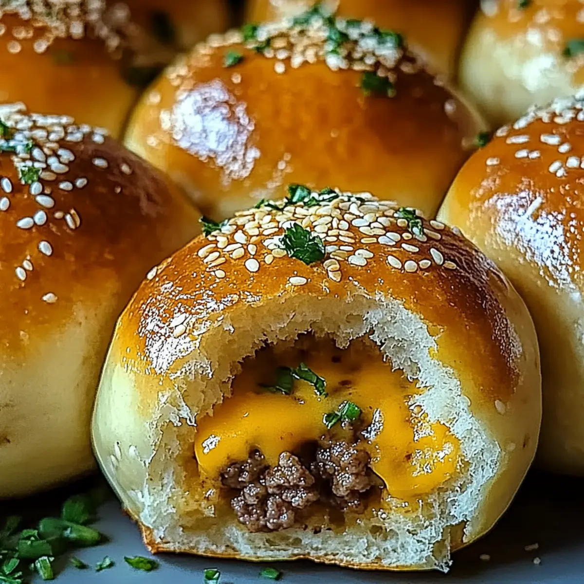 Savory Cheesy Garlic Parmesan Cheeseburger Bombs You’ll Love