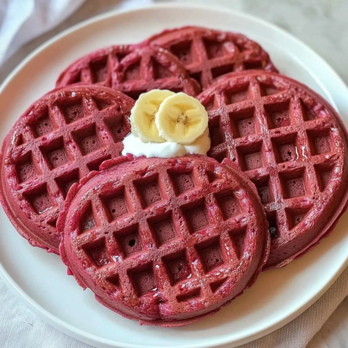 Colorful Beet Waffles: A Fun, Egg-Free Breakfast Delight