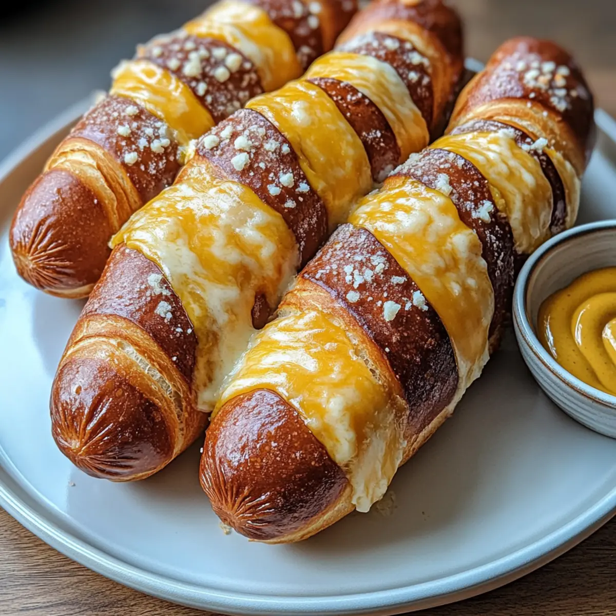 Soft Baked Cheesy Pretzel Dogs for a Cozy Night In
