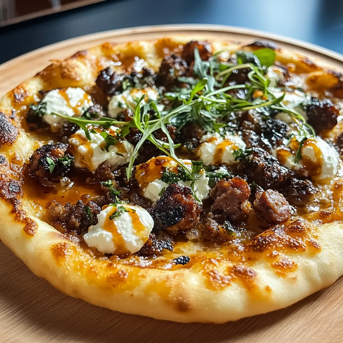 Sausage Ricotta Honey Hot Pizza: Sweet & Spicy Flavor Magic