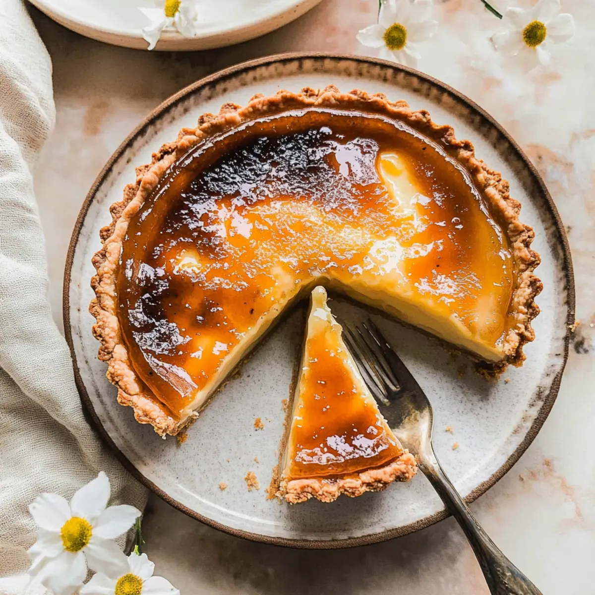 Earl Grey Crème Brûlée Tart: A Cozy Elegant Dessert Delight
