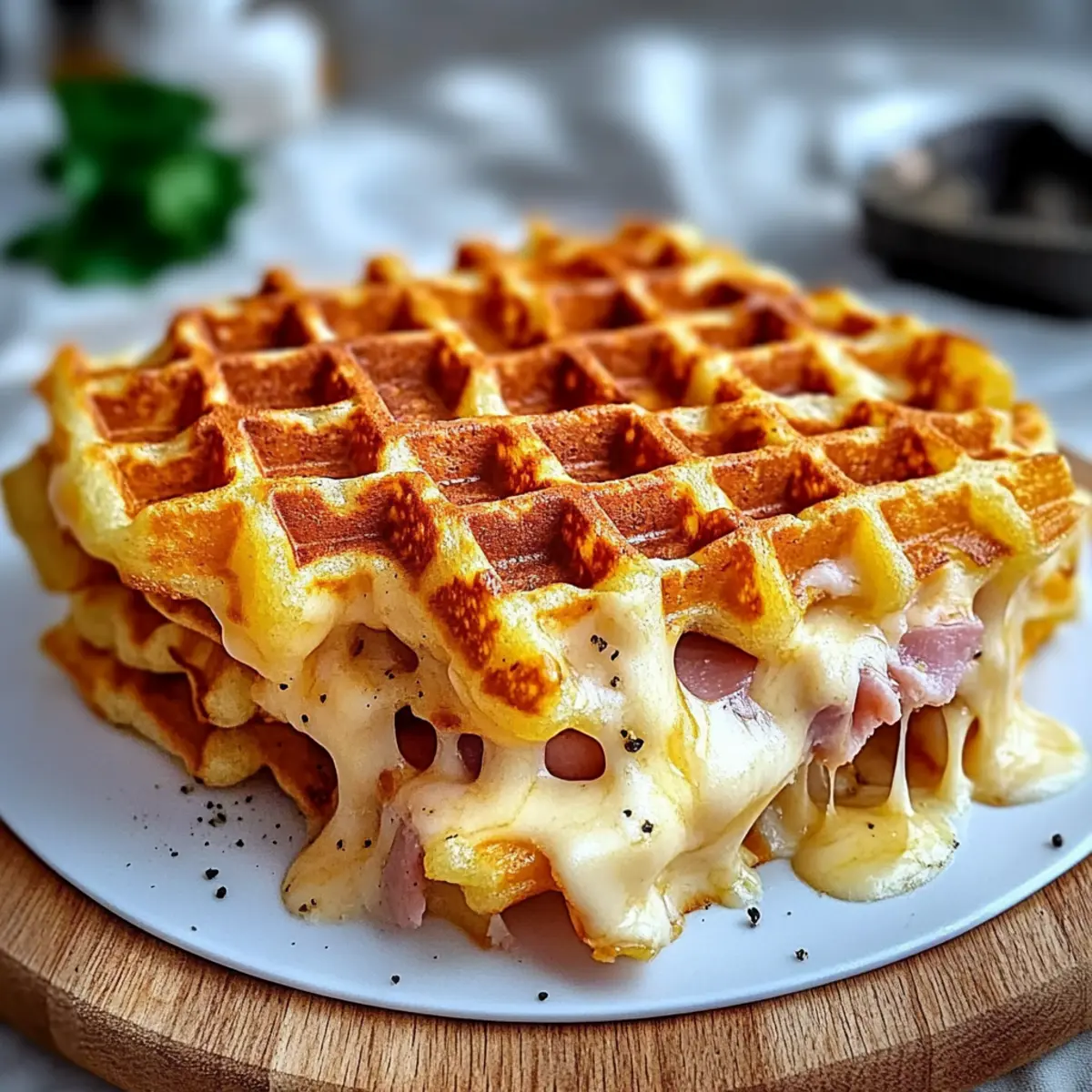 Crunchy Ham Cheese Chaffles for Your Ultimate Low-Carb Fix