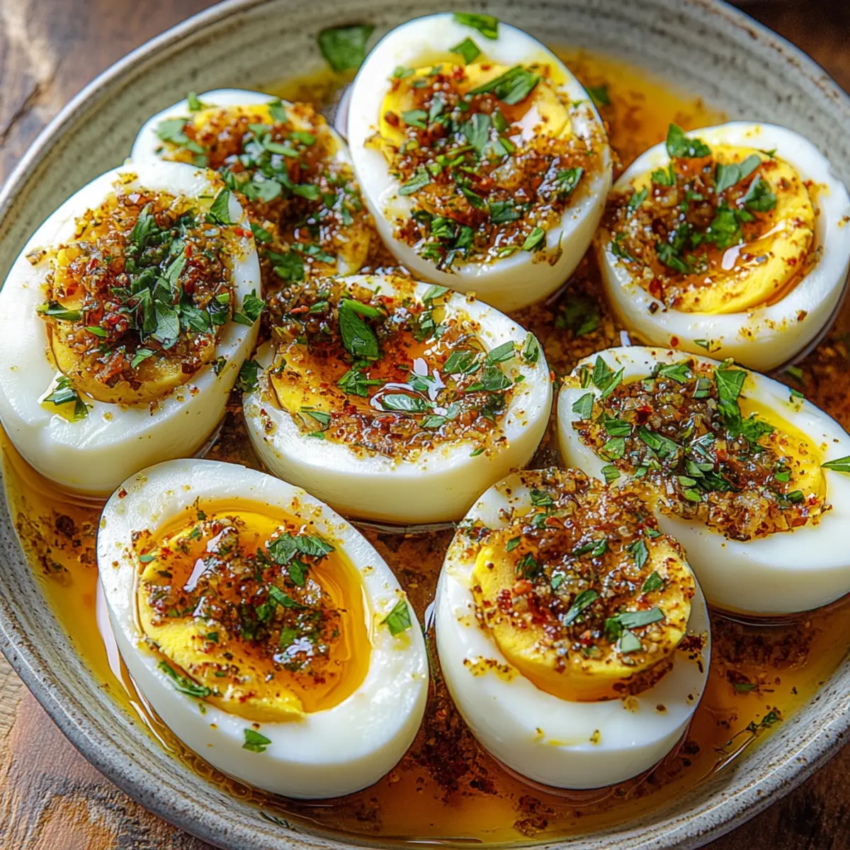 Cajun Boiled Eggs with Spicy Garlic Butter Sauce Bliss