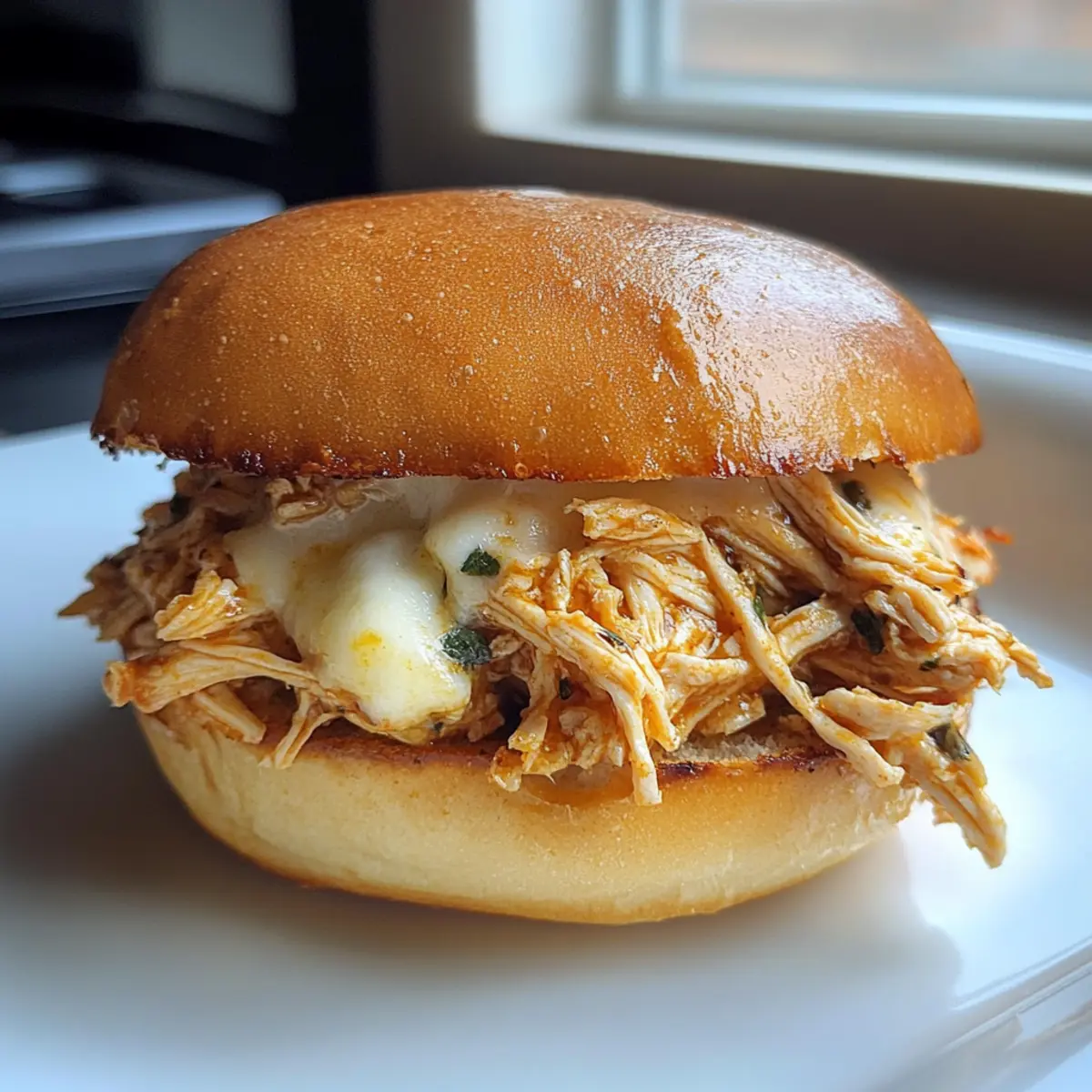 Irresistible Slow Cooker Parmesan Garlic Chicken Sandwich Delight