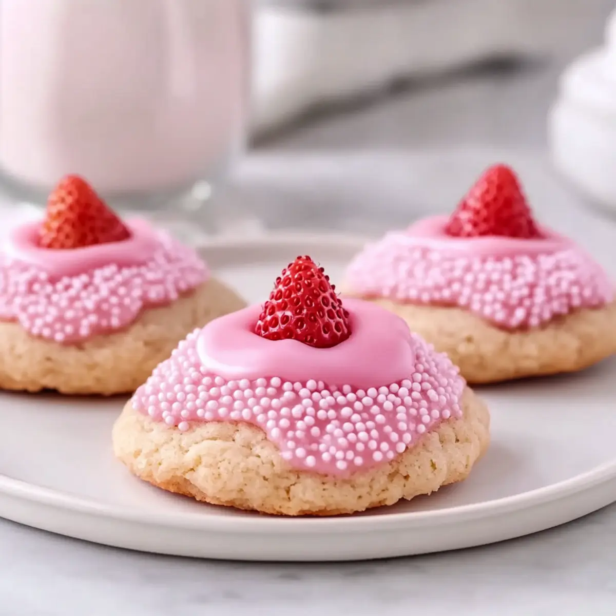 Delightful Strawberry Kiss Cookies for Your Sweetheart's Day