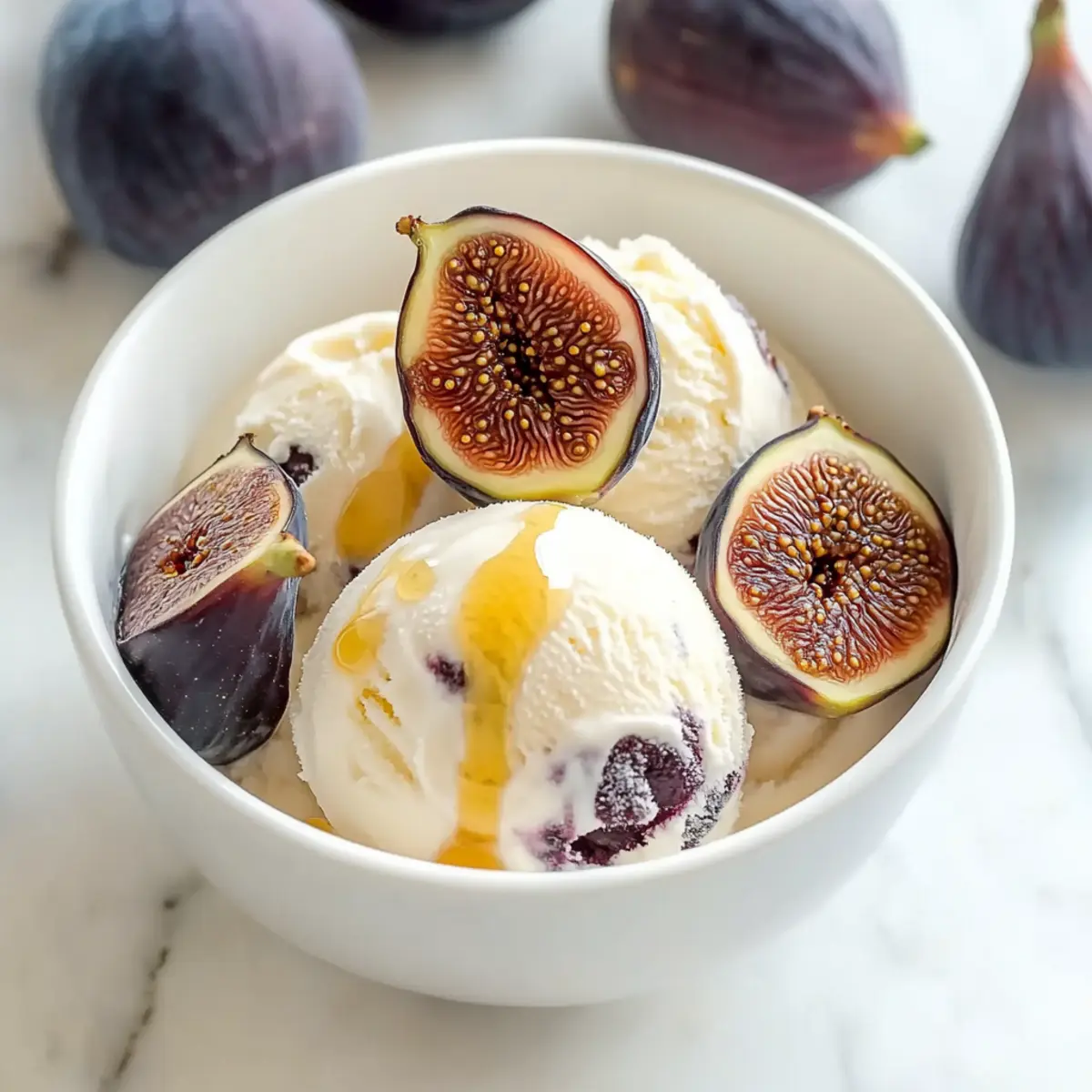 Creamy Honey-Drizzled Fig and Ricotta Ice Cream Recipe