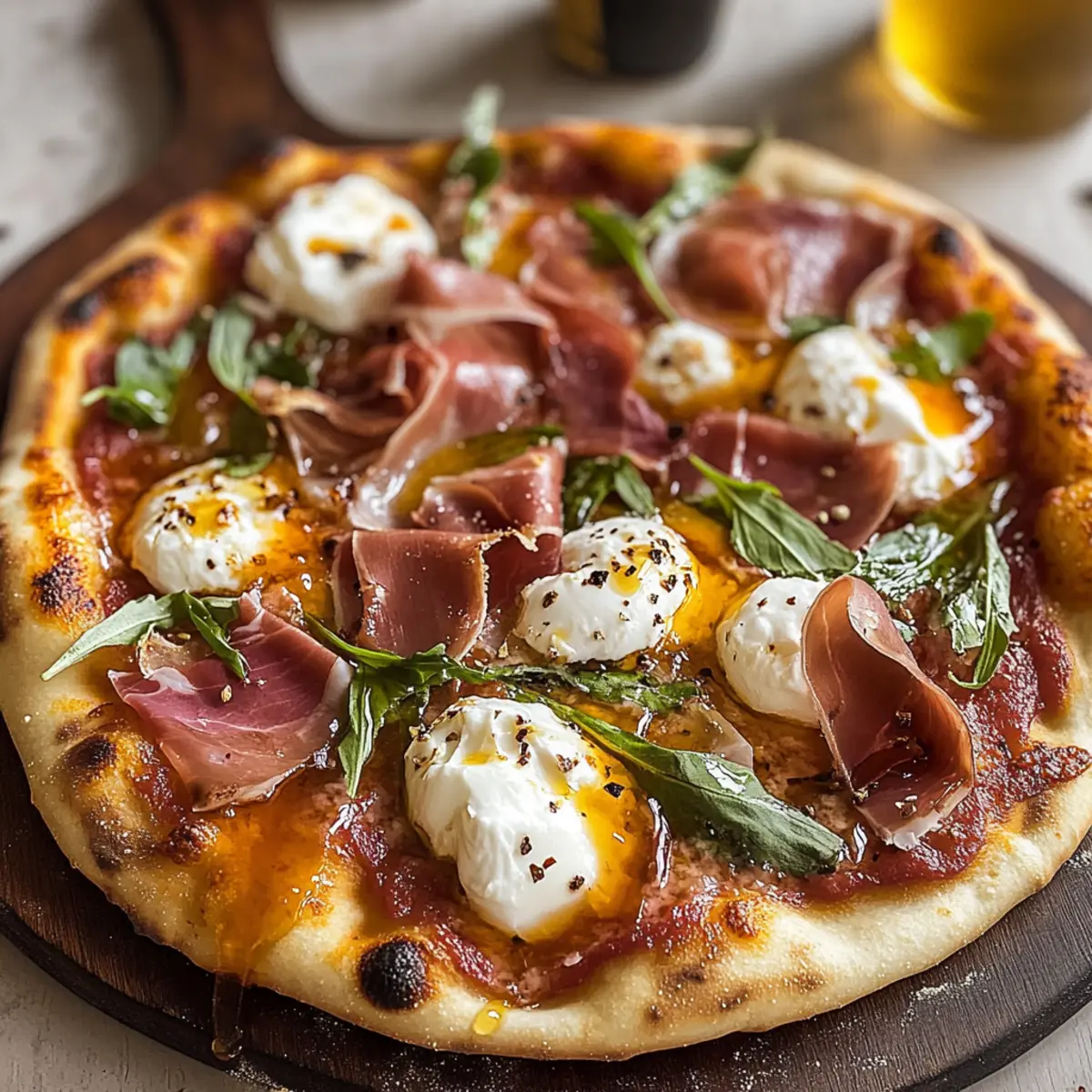Prosciutto and Honey Burrata Pizza: A Sweet Savory Escape