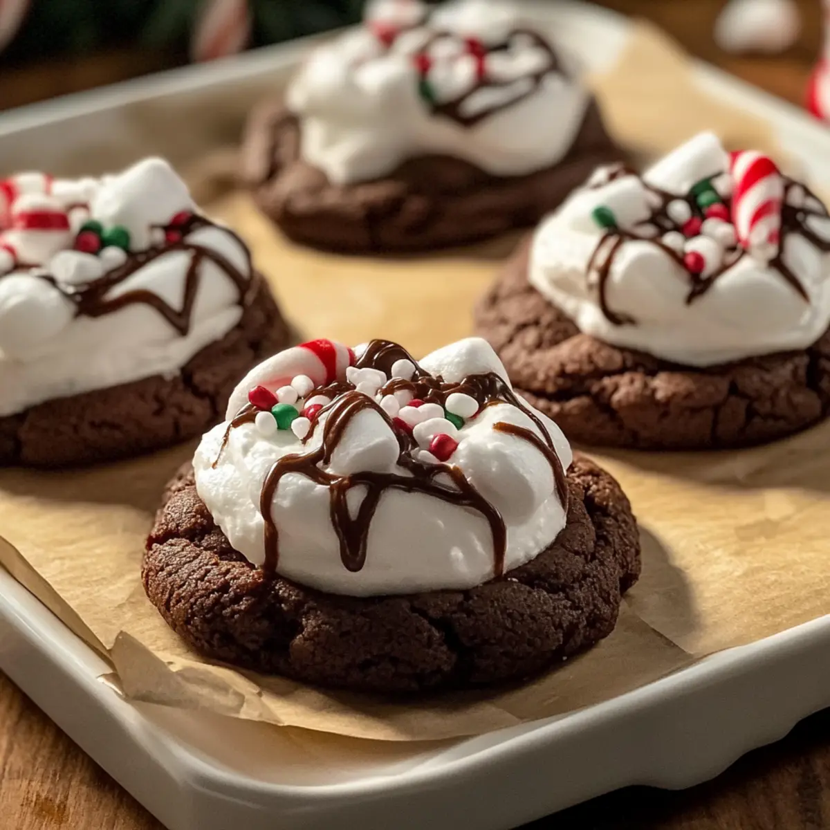 Indulge in Hot Cocoa Cookies with Marshmallow Frosting